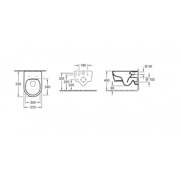 Pakabinamas unitazas VILLEROY & BOCH Avento DirectFlush su softclosing dangčiu, 5656RS01 5