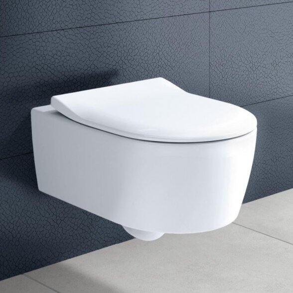 Pakabinamas unitazas VILLEROY & BOCH Avento DirectFlush su softclosing dangčiu, 5656RS01 1