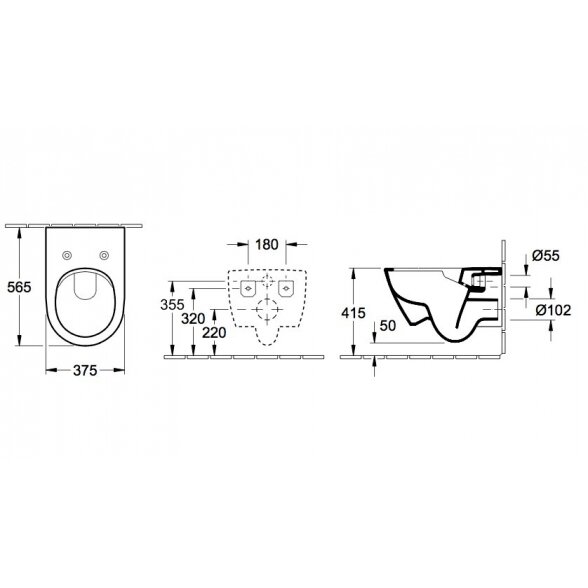 Pakabinamas unitazas VILLEROY & BOCH Subway 2.0 Direct Flush WC su SlimSeat dangčiu, White Alpin, 5614R201 7