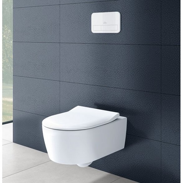 Pakabinamas WC puodas VILLEROY & BOCH Venticello DirectFlush su Slim (plonu) lėtaeigiu dangčiu 2