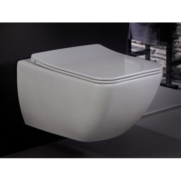 Pakabinamas WC puodas VILLEROY & BOCH Venticello DirectFlush su Slim (plonu) lėtaeigiu dangčiu 4