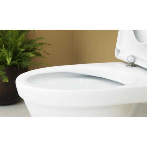 Pastatomas unitazas GUSTAVSBERG Nautic 1510 C+ Hygienic Flush su soft close dangčiu 5