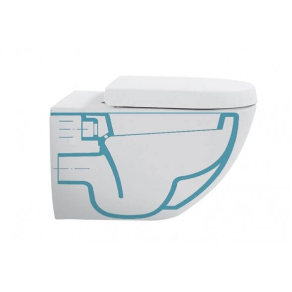 Pastatomas unitazas VILLEROY & BOCH Subway 2.0 Direct Flush su Soft Close dangčiu 5