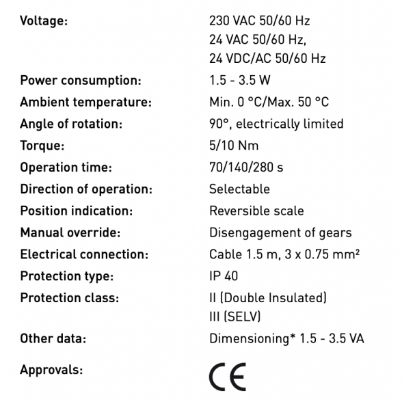 Pavara pamaišymo vožtuvui LK ARMATUR LK 950 24 V, 5 Nm 2