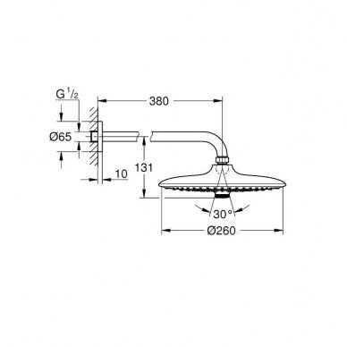 Potinkinis dušo komplektas GROHE Essence 260 mm 8