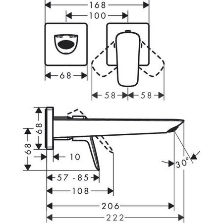 Potinkinis maišytuvas praustuvui HANSGROHE Logis 206 mm, 71256670 2