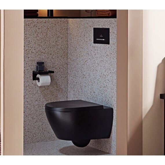 Potinkinio WC rėmo (4 in 1 Black) ir unitazo komplektas VILLEROY & BOCH Subway 2.0 su Cramic plus danga ir Soft close dangčiu 15