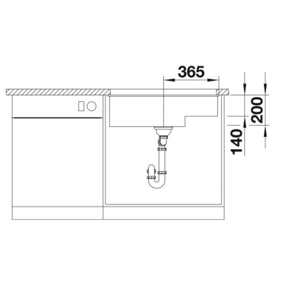 Po stalviršiu montuojama plautuvė BLANCO SUBLINE 700-U Level 3