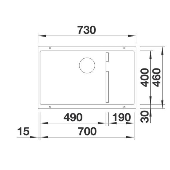 Po stalviršiu montuojama plautuvė BLANCO SUBLINE 700-U Level 2