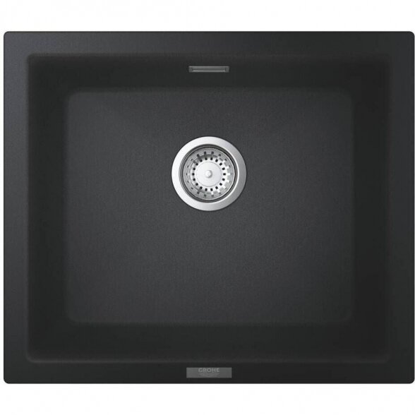 Kompozitinė plautuvė GROHE K700U 610x460 mm granite black, 31655AP0 3