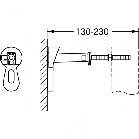 Potinkinis bidė rėmas GROHE SL 1130 mm su tvirtinimais 6