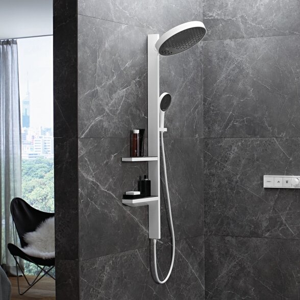 Potinkinis termostatinis dušo 4 in 1 komplektas HANSGROHE Rainfinity Showerpipe 360 1jet, Matt White 1