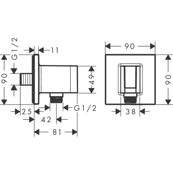 Potinkinis termostatinis dušo 7 in 1 komplektas HANSGROHE Pulsify S 260, 2jet, Matt Black 8