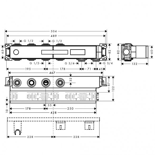 Potinkinis termostatinis dušo 4 in 1 komplektas HANSGROHE Rainfinity Showerpipe 360 1jet, Matt White 10