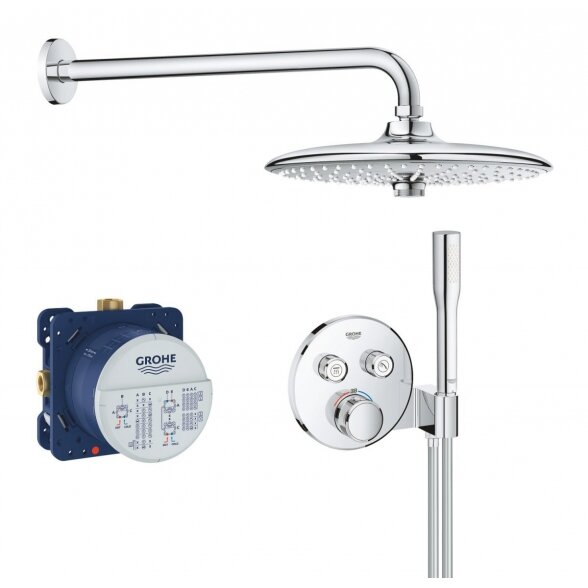 Potinkinis termostatinis dušo komplektas GROHE Grohtherm SmartControl, 34744000