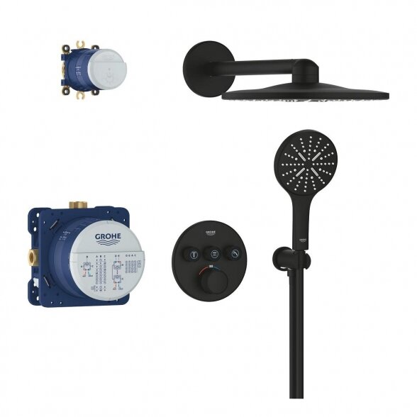 Potinkinis termostatinis dušo komplektas GROHE Grohtherm SmartControl Rainshower SmartActive 310, 34863KF0 1