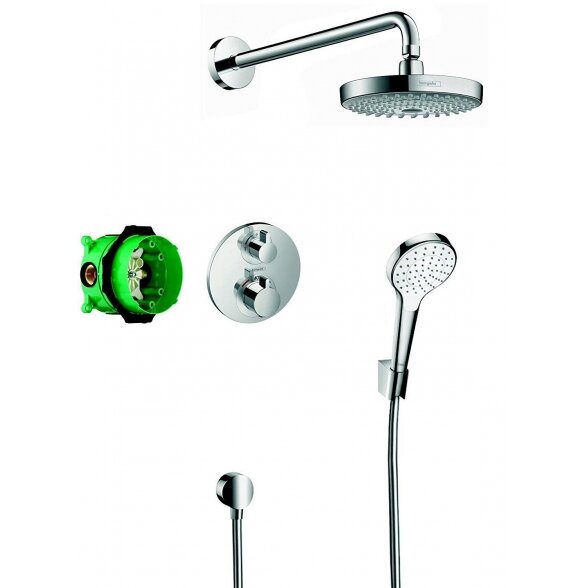 Potinkinis termostatinis dušo komplektas HANSGROHE Croma Select S 180, 27295000