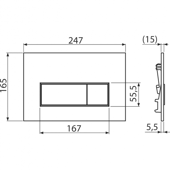 Potinkinis WC rėmo komplektas ALCADRAIN (4 in 1) + pakabinamas unitazas su dangčiu IDEAL STANDARD Tesi su AquaBlade 3