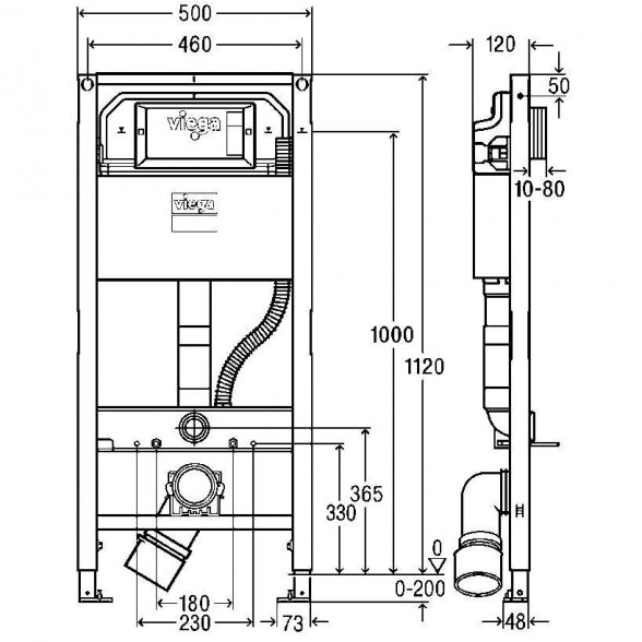 Potinkinis WC rėmas VIEGA Prevista 2 in 1 6