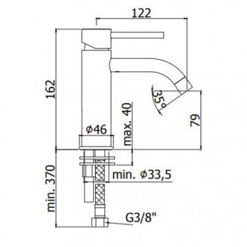 Maišytuvas praustuvui PAFFONI Light, LIG071NO 3