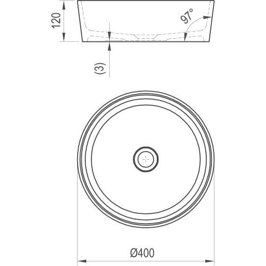 Praustuvas pastatomas RAVAK Moon 1 400 mm, XJN01300000 5