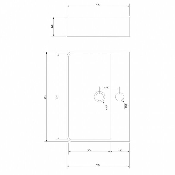 Praustuvas OMNIRES Garland 60x43 cm 1