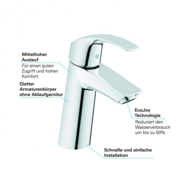 Praustuvo maišytuvas GROHE EuroSmart, 23324001 4