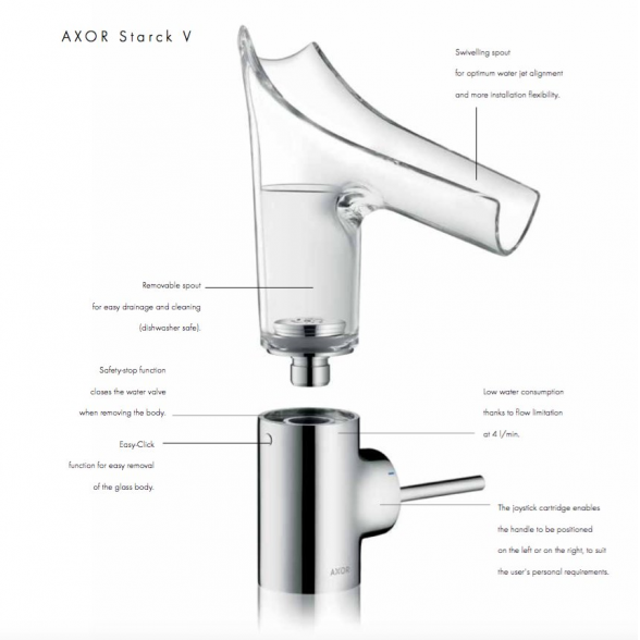 Praustuvo maišytuvas HANSGROHE AXOR Starck V 220, 12114000 5