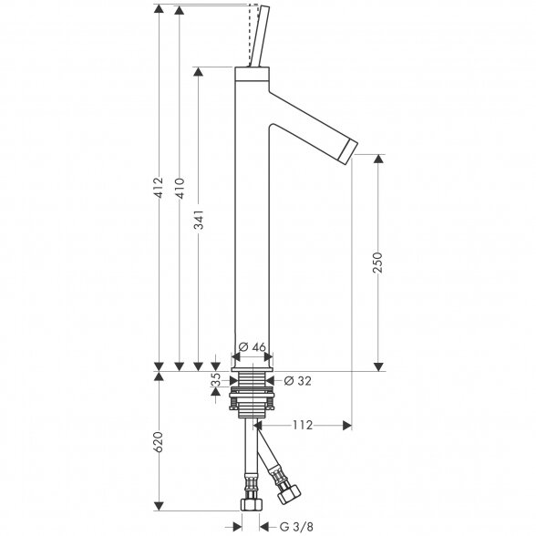 Praustuvo maišytuvas HANSGROHE Axor Starck 250, 10129000 4