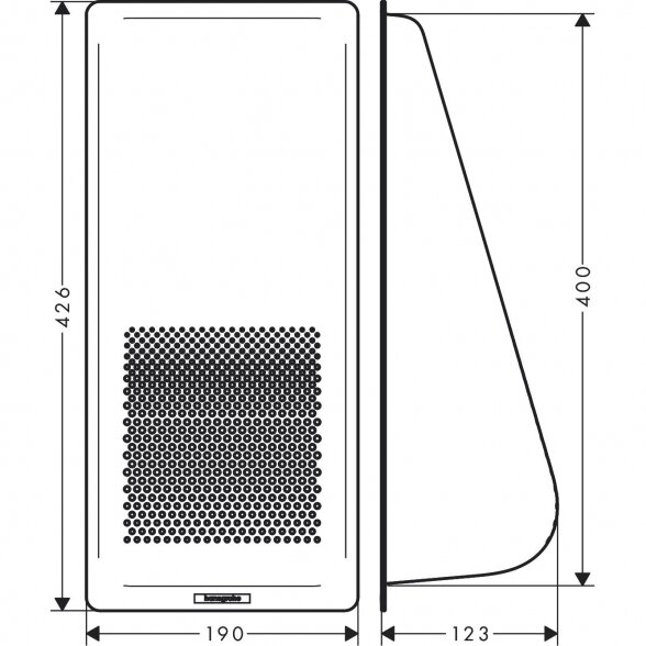 Kiaurasamtis HANSGROHE, juoda-matinė, 40963000 4