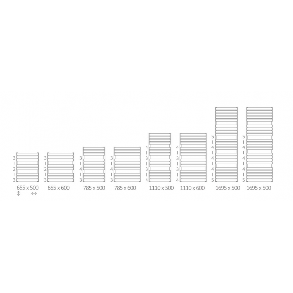 Rankšluosčių džiovintuvas TERMA WARP T 500 x 1100 mm, raudonas, (Iš ekspozicijos) 8