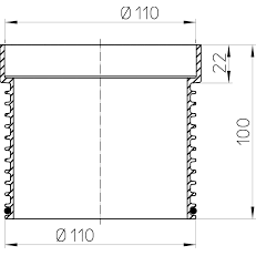 Trapo paaukštinimas HL 80 mm/d110 su tarpine 1