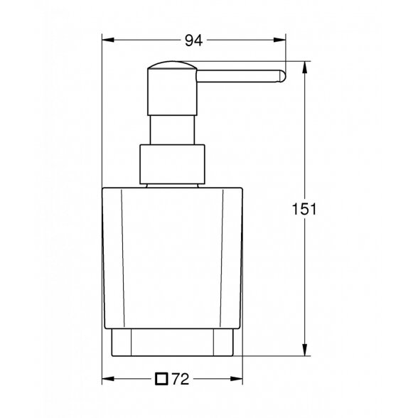 Skysto muilo dozatorius GROHE Selection Cube 2