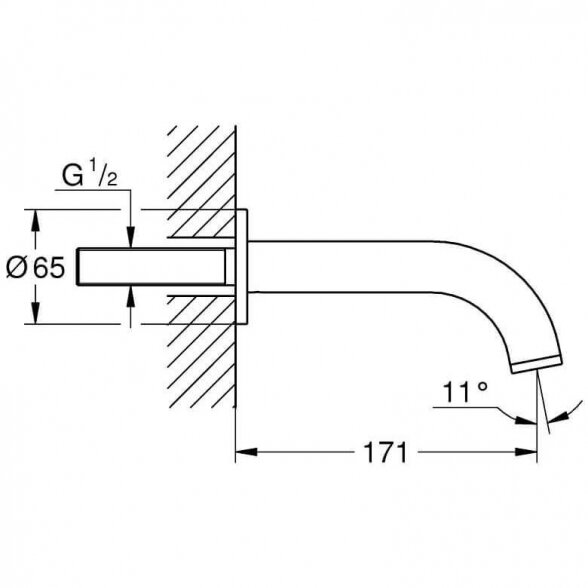 Snapas voniai GROHE Atrio 171 mm, 13139003 3