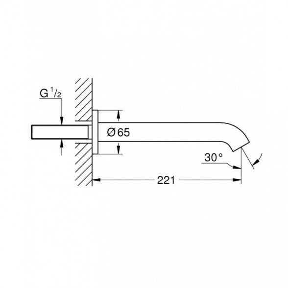 Potinkinis vonios komplektas GROHE Essence New 221 mm 3