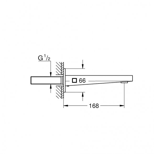 Snapas voniai GROHE Plus 168 mm, 13404003 1