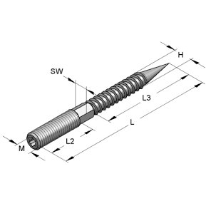 Strypelis vamzdžių laikikliui MEFA M8 x 140 mm 2