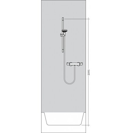 Termostatinis maišytuvas HANSGROHE Ecostat Select su 65 cm dušo stovu Raindance Select S, 27036000 7