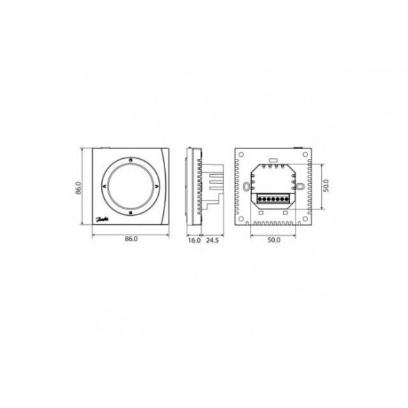 Termostatas programuojamas DANFOSS ECtemp Next Plus 2