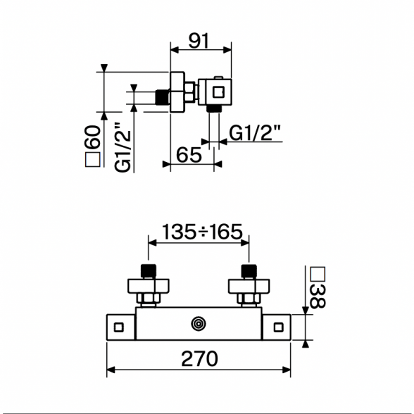 Termostatinė dušo sistema su rankiniu dušeliu MARINER Linea Termo, WLS5301-GM 3