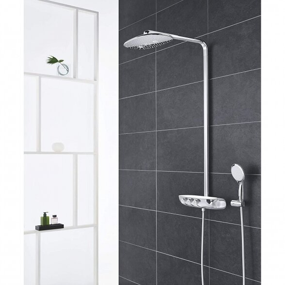 Termostatinė lietaus dušo sistema GORHE Rainshower SmartControl 360 Duo su rankiniu dušiuku Power&Soul, 115 26250000 7