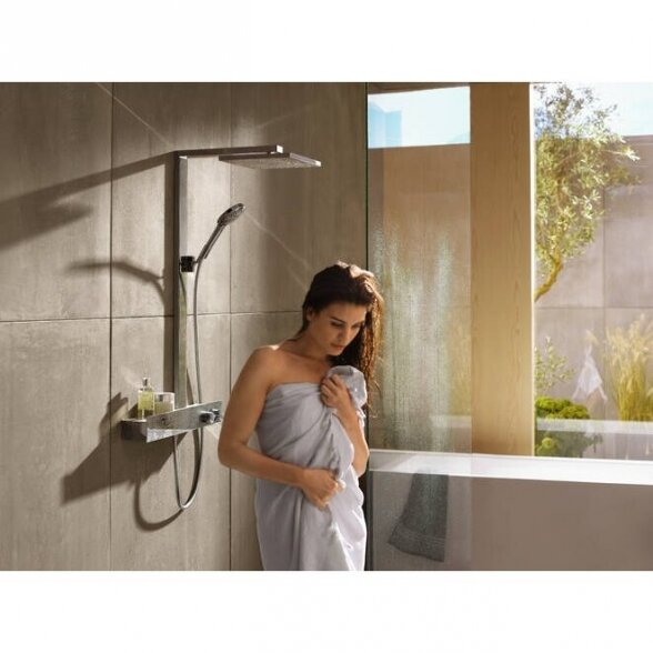 Termostatinė lietaus dušo sistema HANSGROHE Raindance E Showerpipes 1jet, 27363000 2