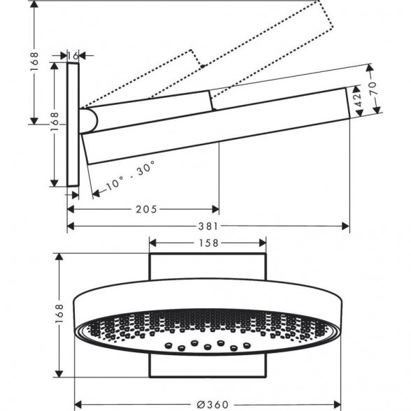 Dušo galva HANSGROHE Rainfinity 3 jet, 26234670 4