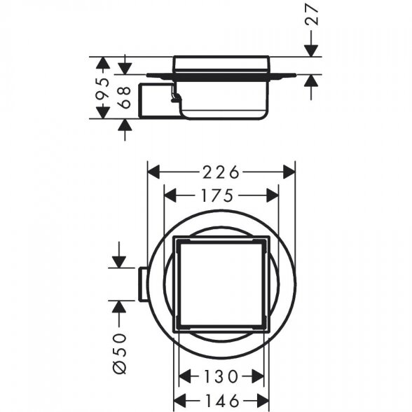 Trapas HANSGROHE RainDrain Spot, 56055800 2