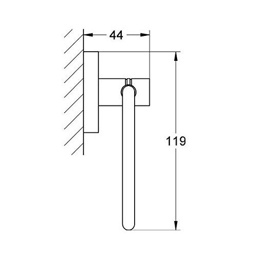 Tualetinio popieriaus laikiklis GROHE Selection Essentials, 40689GN1 1