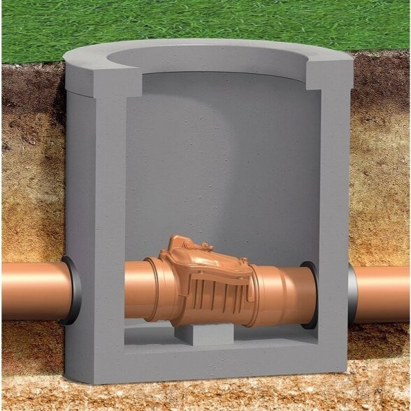 Atbulinis kanalizacijos vožtuvas DN 110 10