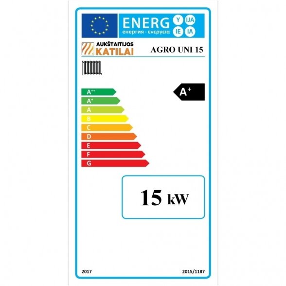 Universalus granulinis katilas AUKŠTAITIJOS KATILAI Agro Uni 40 kW 6