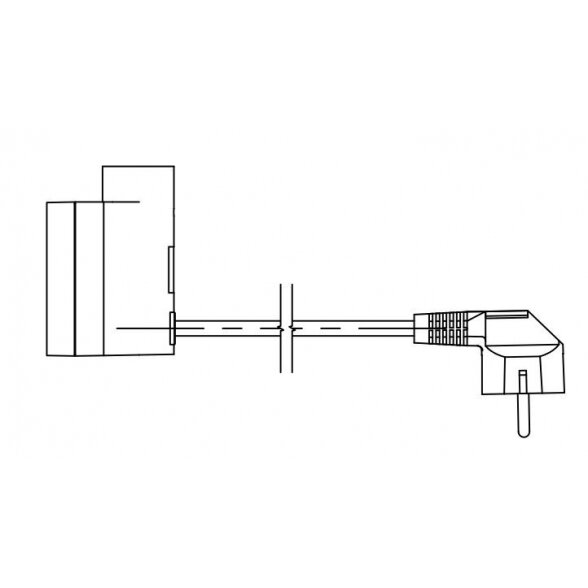 Valdiklis kaitinimo elementui TERMA KTX3 su spiraliniu laidu ir kištuku į elektros lizdą 5