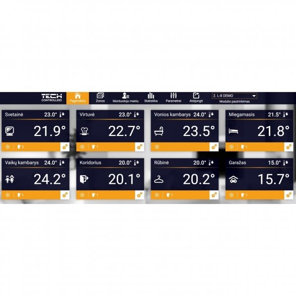 Valdiklis TECH EU-L-4 WIFI (iki 8 zonų) 3