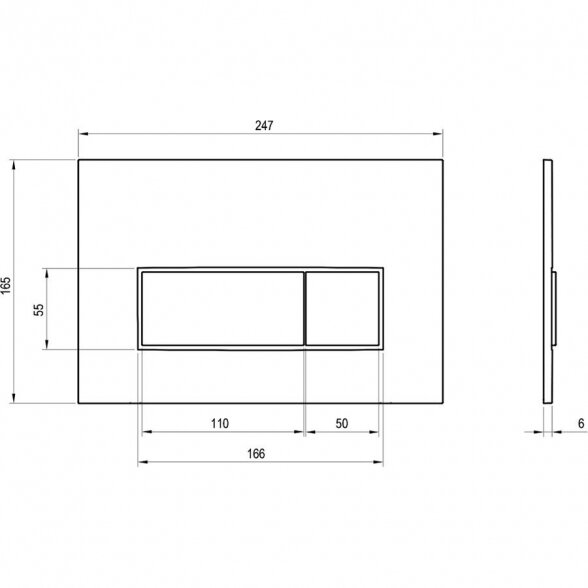 Vandens nuleidimo mygtukas RAVAK Uni Slim, X01744 3